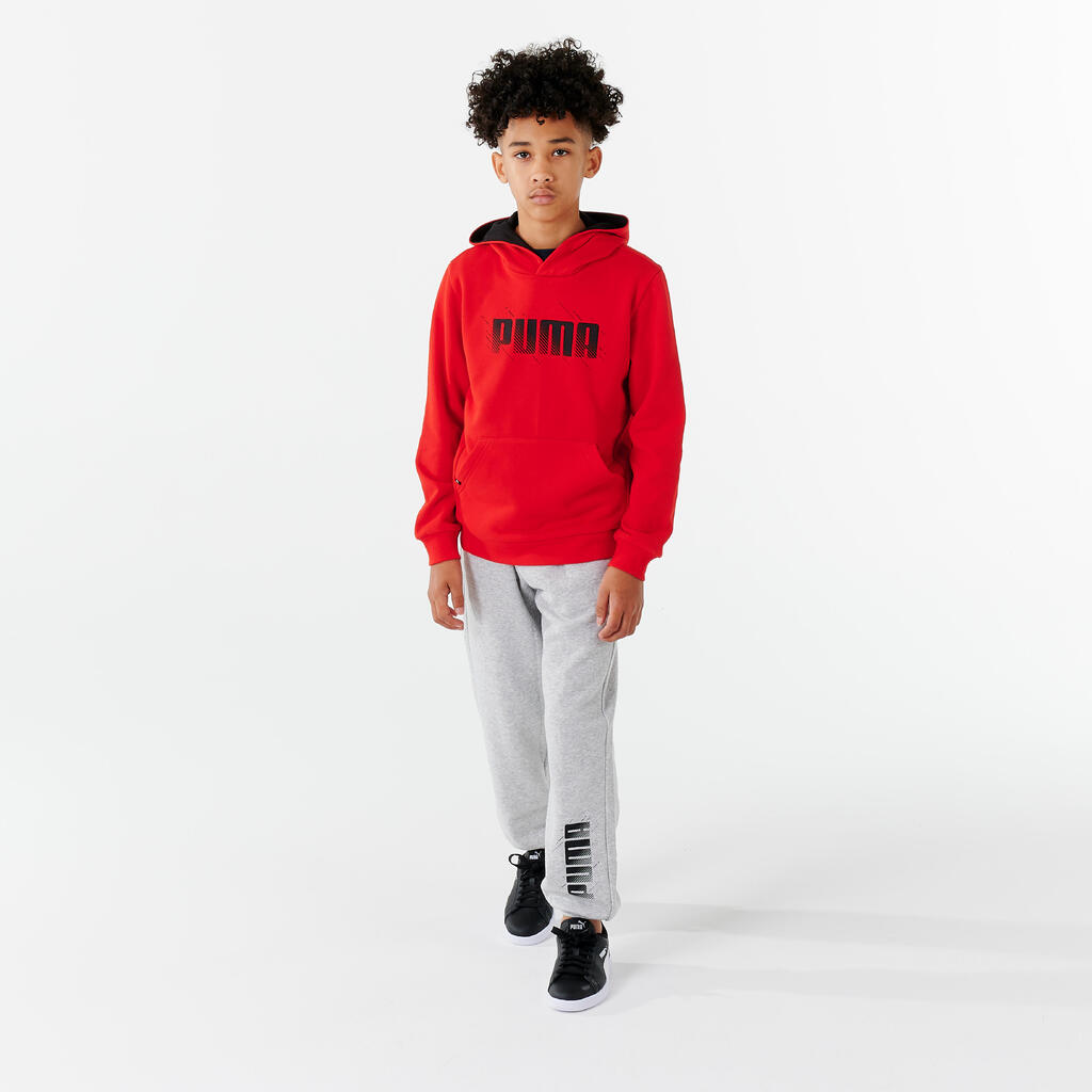 Kids' Hoodie - Red with Puma Print